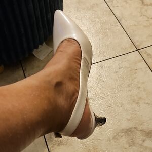 J.Renee Cream Slingback Heels